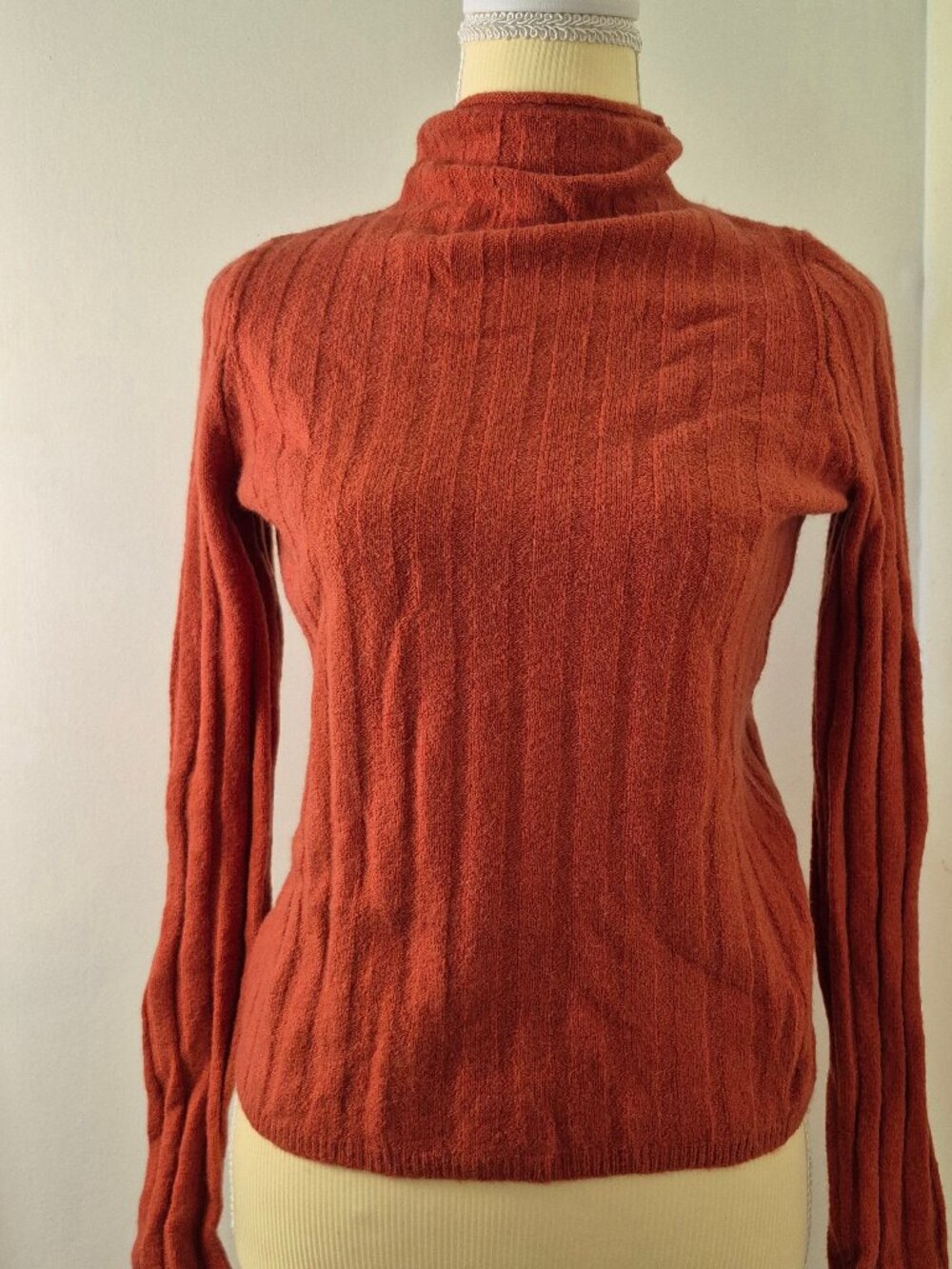 Madewell Evercrest Turtleneck Sweater Coziest Yarn Rust Alpaca Merino Wool XXS